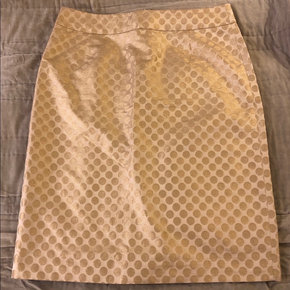 J.Crew Gold Pencil Skirt - Size 14